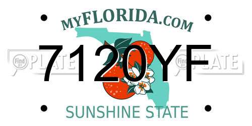 7120YF Florida License Plate