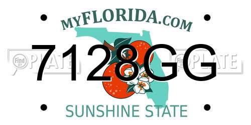 7128GG Florida License Plate