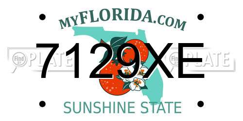 7129XE Florida License Plate