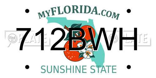 712BWH Florida License Plate