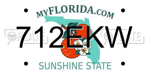 712EKW Florida License Plate