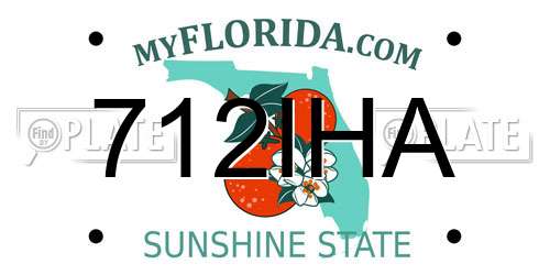 712IHA Florida License Plate