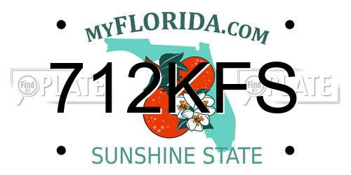 712KFS Florida License Plate