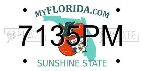 7135PM Florida License Plate