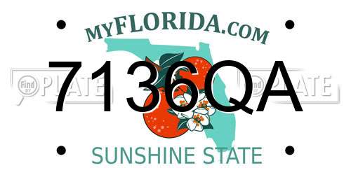 7136QA Florida License Plate
