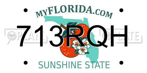 713RQH Florida License Plate