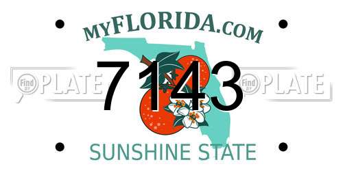 7143 Florida License Plate