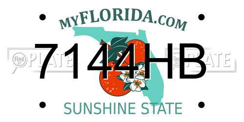 7144HB Florida License Plate