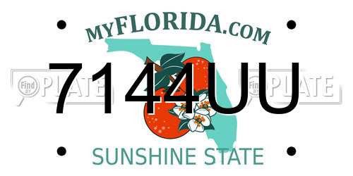 7144UU Florida License Plate