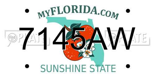 7145AW Florida License Plate