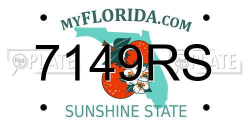 7149RS Florida License Plate