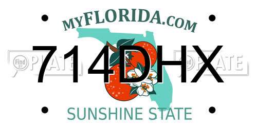 714DHX Florida License Plate
