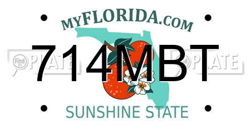 714MBT Florida License Plate
