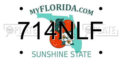 714NLF Florida License Plate