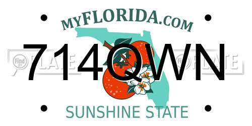 714QWN Florida License Plate