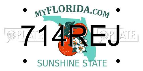 714REJ Florida License Plate