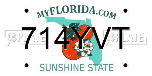 714YVT Florida License Plate