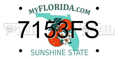 7153FS Florida License Plate