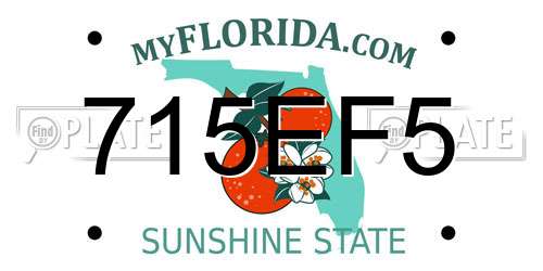 715EF5 Florida License Plate