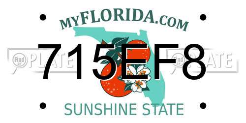 715EF8 Florida License Plate