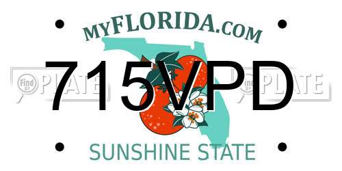 715VPD Florida License Plate