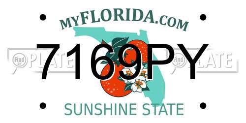 7169PY Florida License Plate