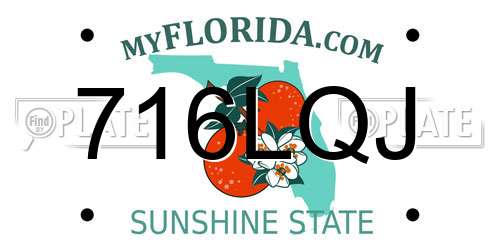716LQJ Florida License Plate