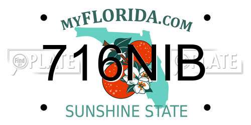 716NIB Florida License Plate