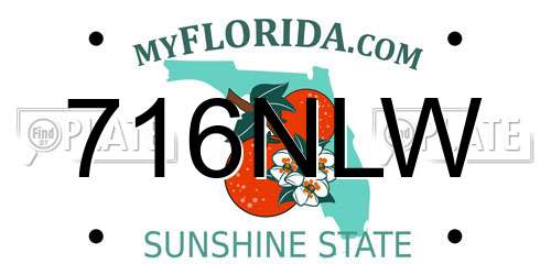 716NLW Florida License Plate