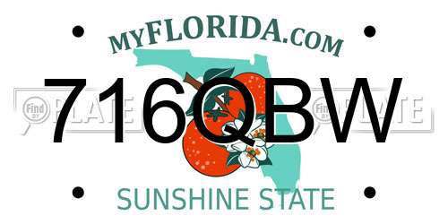 716QBW Florida License Plate