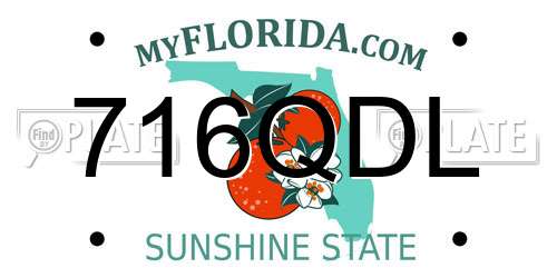 716QDL Florida License Plate