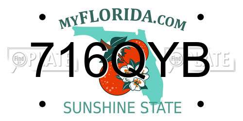 716QYB Florida License Plate