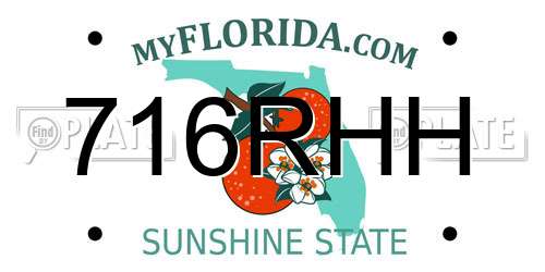 716RHH Florida License Plate