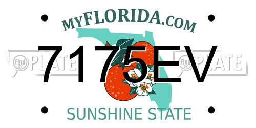 7175EV Florida License Plate