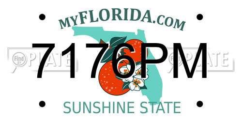 7176PM Florida License Plate