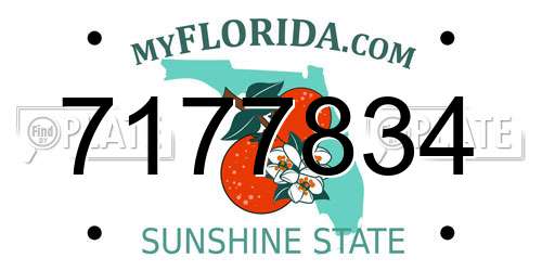 7177834 Florida License Plate