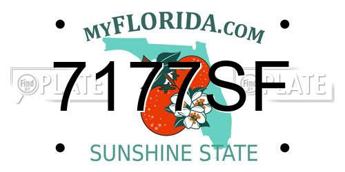 7177SF Florida License Plate