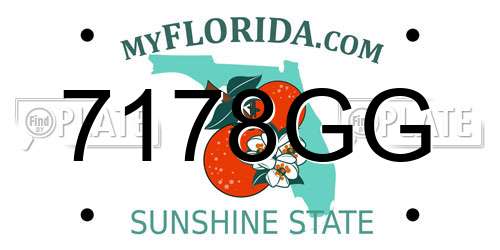 7178GG Florida License Plate