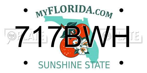 717BWH Florida License Plate