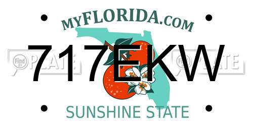 717EKW Florida License Plate