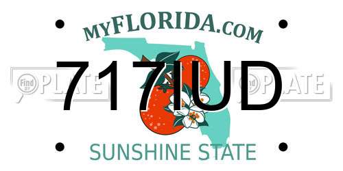 717IUD Florida License Plate
