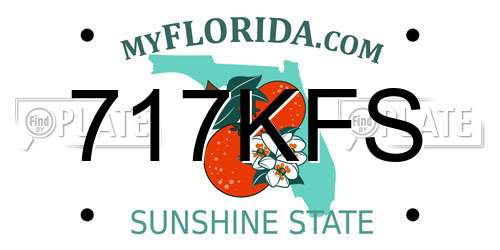 717KFS Florida License Plate