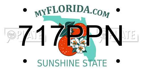 717PPN Florida License Plate