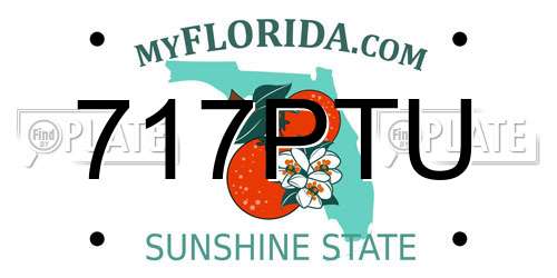 717PTU Florida License Plate