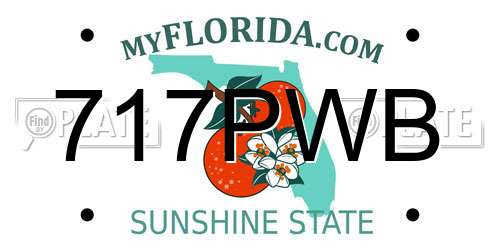 717PWB Florida License Plate