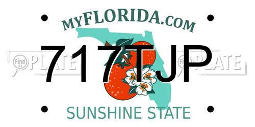 717TJP Florida License Plate
