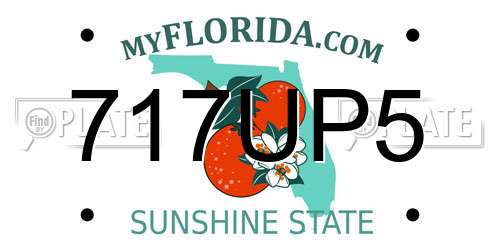 717UP5 Florida License Plate