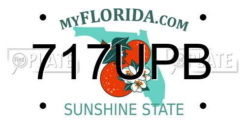717UPB Florida License Plate