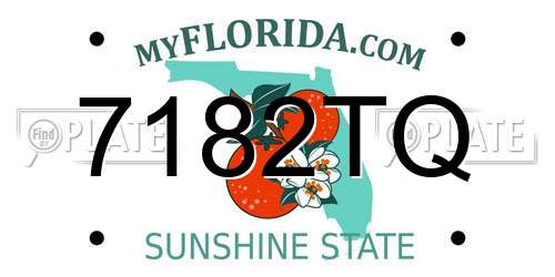 7182TQ Florida License Plate