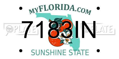 7183IN Florida License Plate